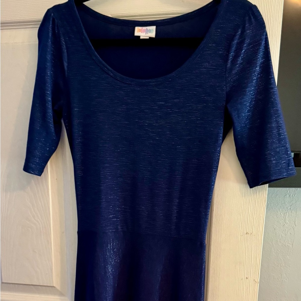 LuLaRoe Shimmering Navy Maxi Dress
